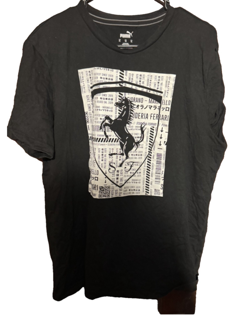 Ferrari Puma T-Shirt Black Men's Size XL